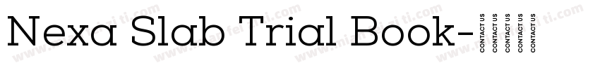 Nexa Slab Trial Book字体转换